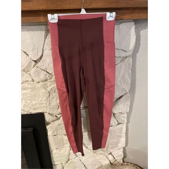 Sweaty Betty Womens Umbra Red Pink Power High-Waist 7/8 Workout Leggings Size 6 - Picture 1 of 6